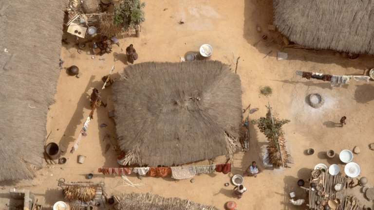 Aerial View of a Baoule Village