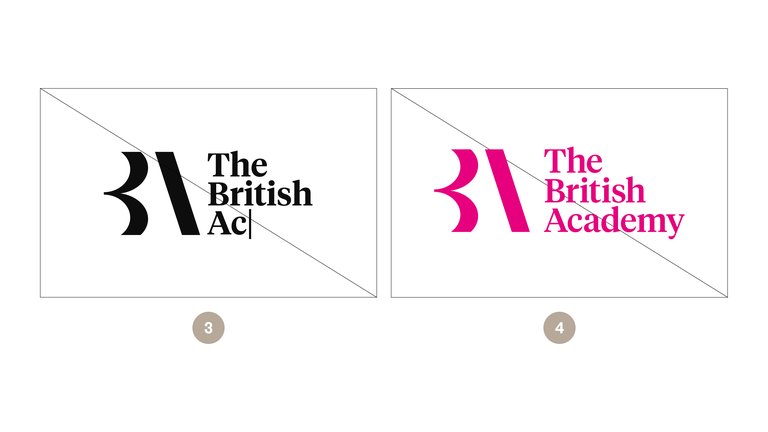 Diagram showing what to avoid when using the British Academy logo